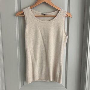 EUC Lafayette 148 Tan Knit Shell